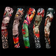 Arm Fake Sleeves Tattoo Sleeve for Men Reusable Women Stretch Arm Stockings makeup Party Sexy Gift Slip 5Pc/lot