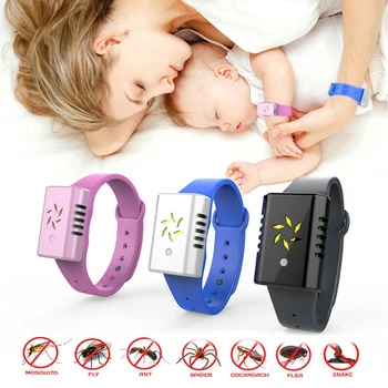 

2019 NEW USB Ultrasonic Mosquito Repellent Bracelet Rechargeable Portable Outdoor Anti Mosquito Wristband Pest Insect Control