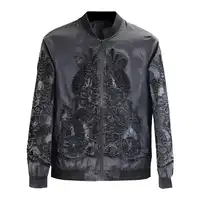 luxury mens black baroque applique European flower pattern tuxedo jacket/stage/dance performance jaceket
