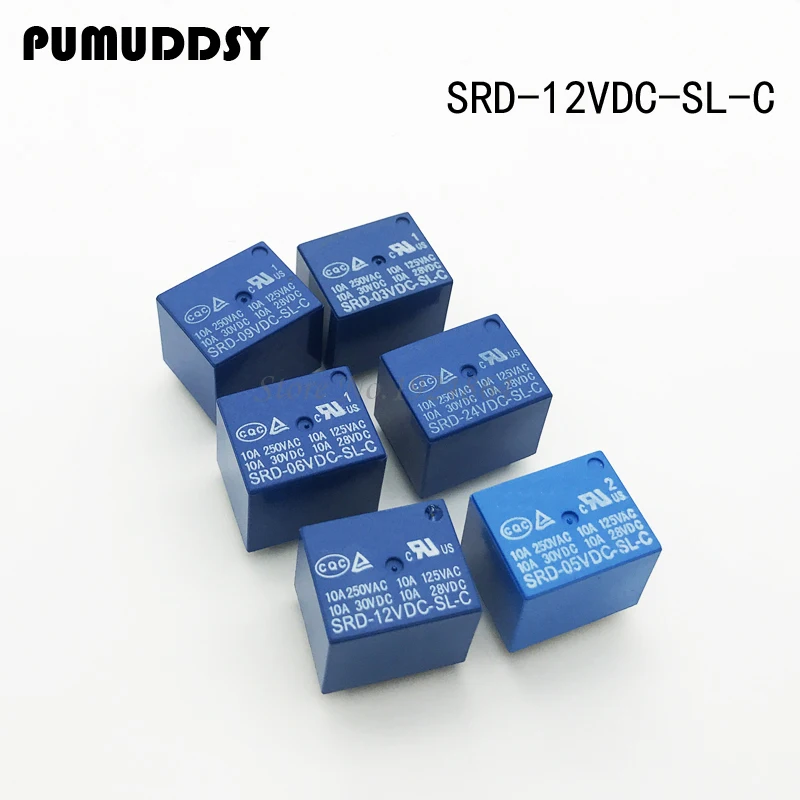 

5PCS/LOT Relay SRD-12VDC-SL-C SRD-12VDC-SL SRD-12VDC SRD-12V relays 5PINS 12V DC High Quality