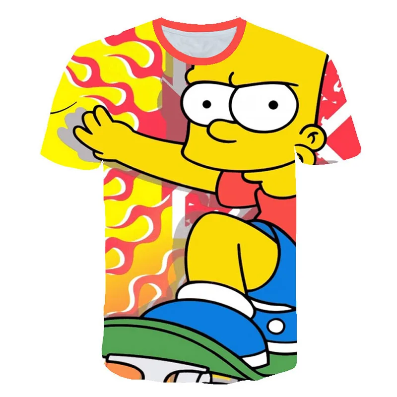 Новейшая одежда, принт Симпсоны, 3d футболка для мужчин и женщин, Повседневная забавная футболка с рисунком Харадзюку, уличная одежда - Цвет: TS1720