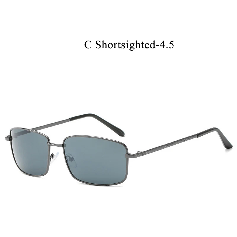 Zilead мужские Металлические поляризованные очки для близорукости и солнцезащитные очки пилота для вождения близорукие очки для мужчин - Цвет оправы: C myopia 4.5