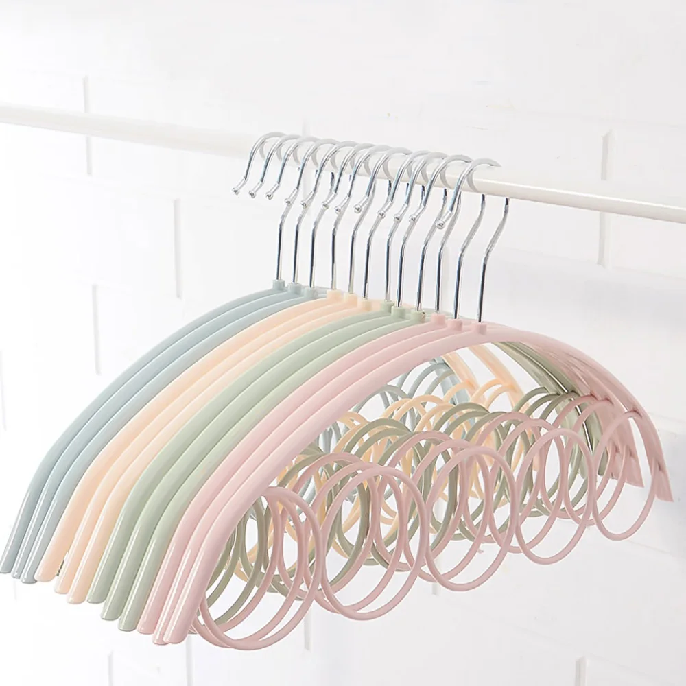 Нескользящая пластиковая вешалка для шарфа 5 колец|tie rack|storage scarveshanger storage rack |
