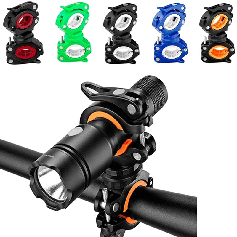 Bicycle Flashlight Clip Universal Mountain Road Bike Handlebar Torch ... - Bicycle Flashlight Clip Universal Mountain RoaD Bike HanDlebar Torch HolDer Cycling Lamp Air Pump Bracket Accessories