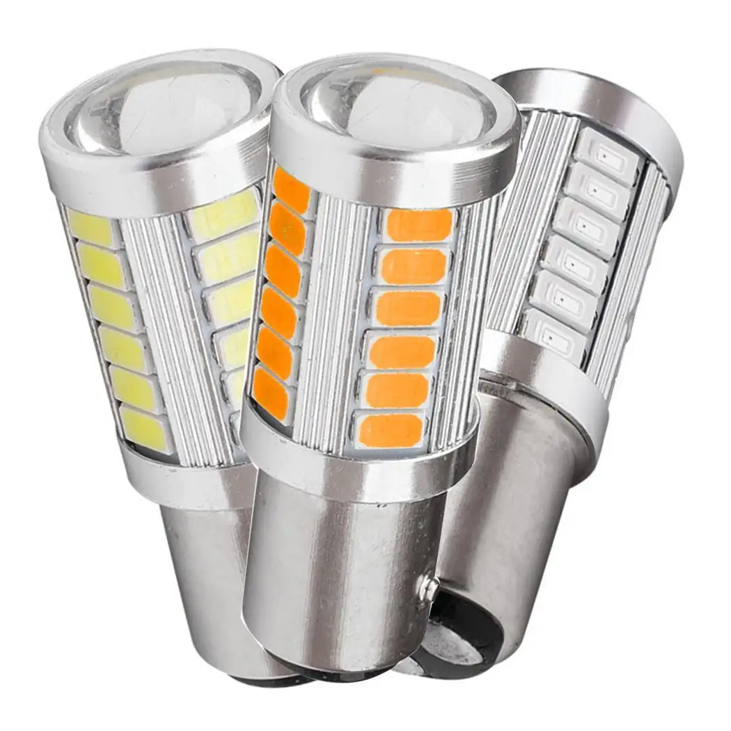 

Elifine 12V High Power Car Led Brake Light Reversing Turn Signal Bulbs 33 800LM 6500K 6 6W Red Yellow White Car Brake Lamp