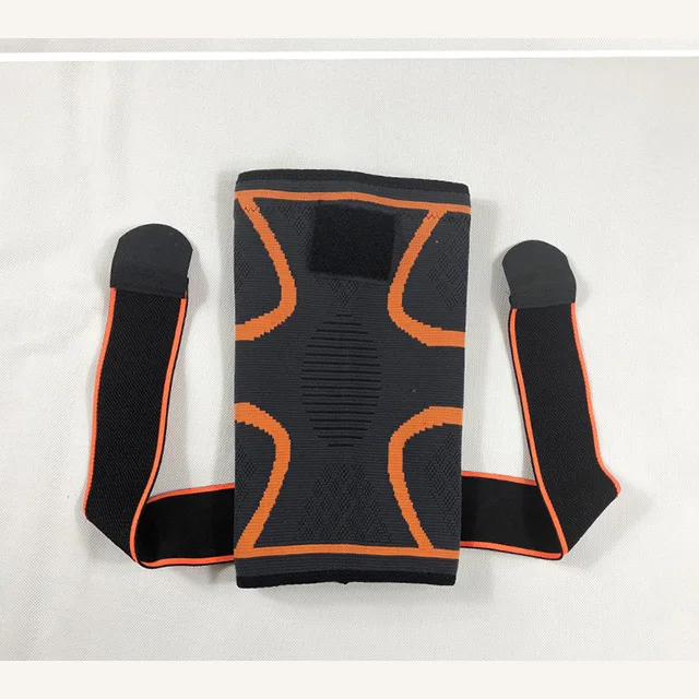 Новинка, 1 шт., 3D ткацкий наколенник, для баскетбола, пешего туризма, велоспорта, поддержка колена, профессиональные защитные спортивные наколенники - Цвет: XL (Orange)