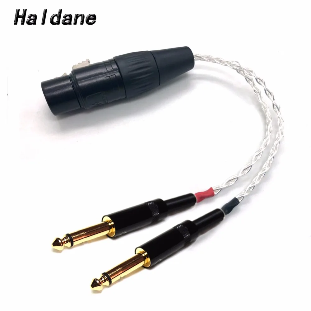 Бесплатная доставка Холдейн 4-контактный разъём XLR сбалансированный двойной 1/4 6 35