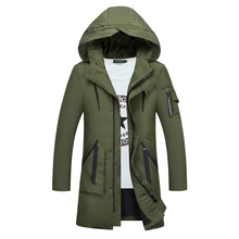Winter Parka Mens Jacket coat Fashion Long Warm Thicker Stylish Coat Hooded Winter Male hoodie Parkas Windbreaker