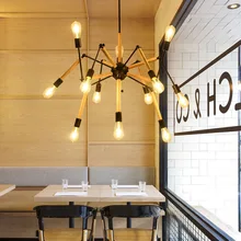 Постмодерн Nordic ресторан droplight промышленные железные деревянные люстра личность бар гостиная кафе Лофт свет