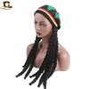 Fancy Dress Party Costume Hippie beret  Dreadlocks Wig jamaican rasta hat  Bob Marley Caribbean Fancy Dress Prop ► Photo 2/6