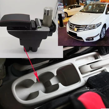 

lsrtw2017 Car Armrest Central Store Content Storage Box with USB For honda city 2007-2019 2016 2015 2013 2014 2012 2011 2010