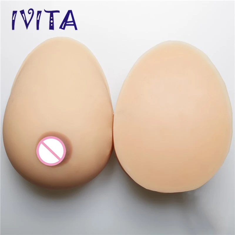 IVITA 4600g Suntan Simulation Huge Crossdresser Silicone Breast Forms Big Boobs Enhancer