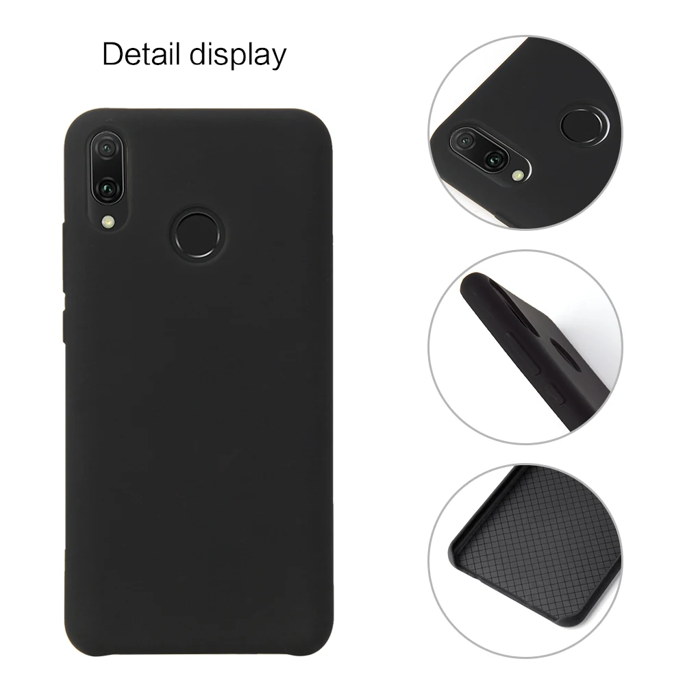 Silicone Case For Huawei Y9 2019 Case Luxury Soft TPU Plain Black