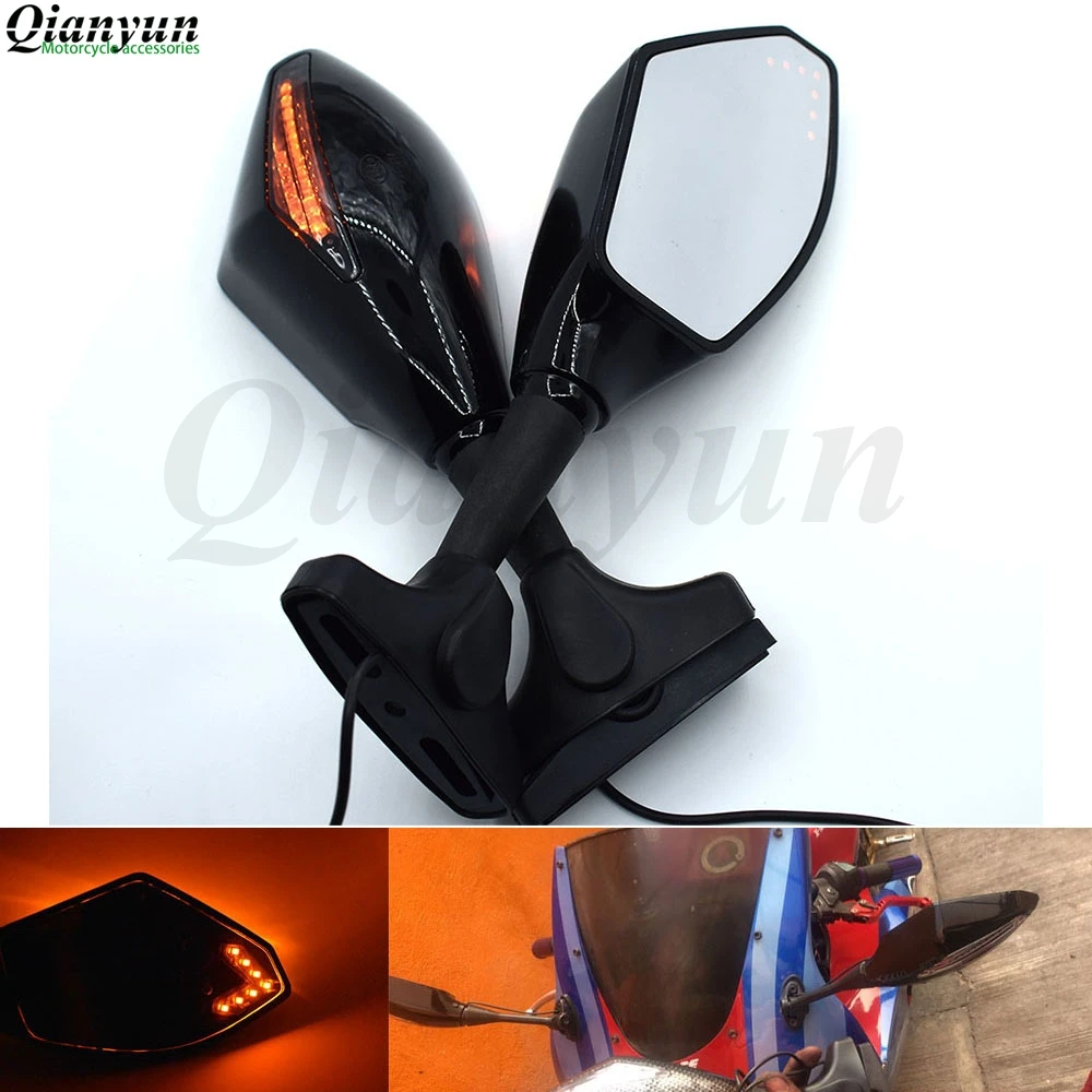 

Universal Motorcycle LED Steering Light Flash Rearview Mirror Side View Mirror For Ducati MS4 996 998 748 750SS MTS1100 SPORT