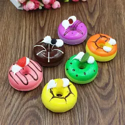 6 шт. моделирование пончики Декор Талисманы Детские Еда Ролевые игры Кухонные игрушки мягкими бублики хлеб поддельные пончик