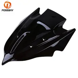 POSSBAY 1 шт. черный мотоцикл лобовое стекло для Kawasaki Z250/Z750 13-15 Мото Аксессуары ветровая мощность ветрозащитное стекло