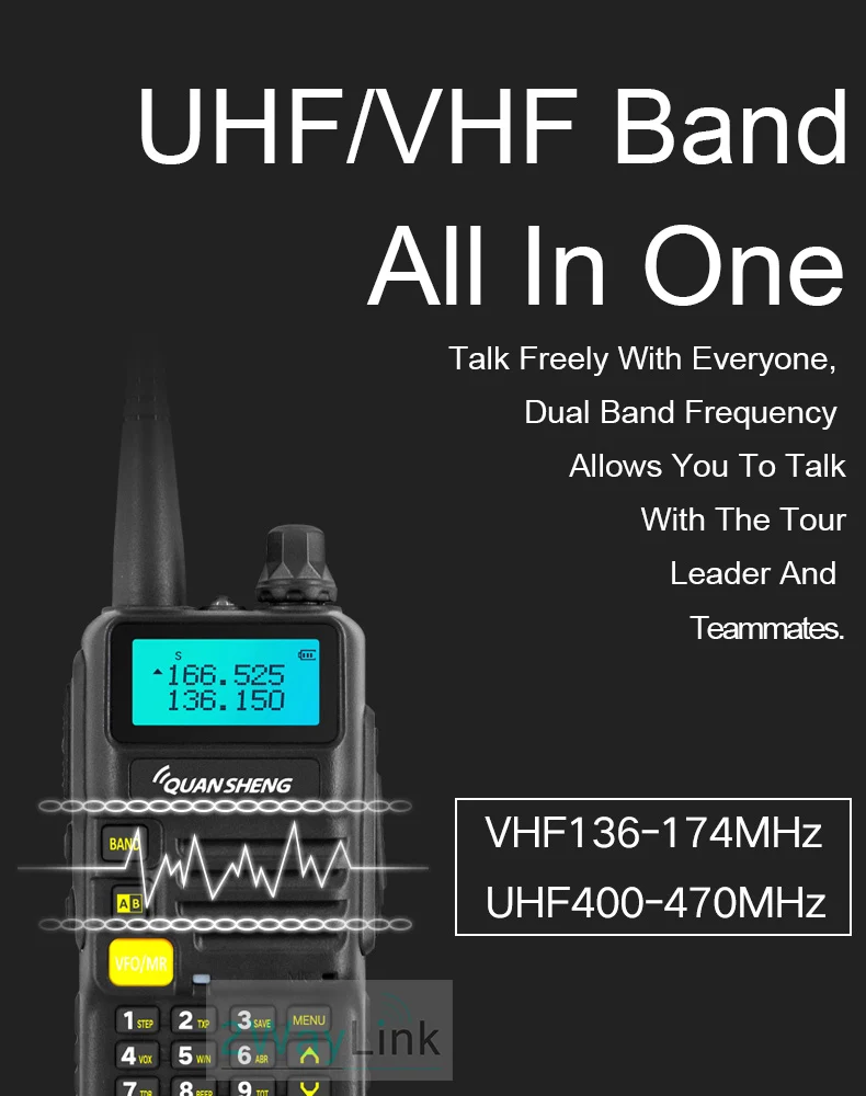 QuanSheng UV-R50 TG-UV2 Walkie Talkie UV-R50-2 UHF VHF 5 Вт двухстороннее радио 3300 мАч портативное Quansheng UV-R50(-1) Ham Radio TG-UV50R