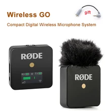 Rode Беспроводная GO Компактная Цифровая беспроводная микрофонная система 2,4 ГГц со встроенным конденсаторным микрофоном для записи Vlog