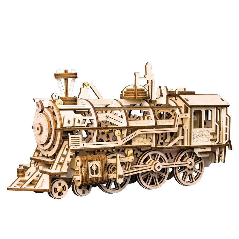 

3 Kinds Wooden machinery DIY Laser Cutting 3D Mechanical Model Wooden Puzzle Game Assembly Toy Gift for Children