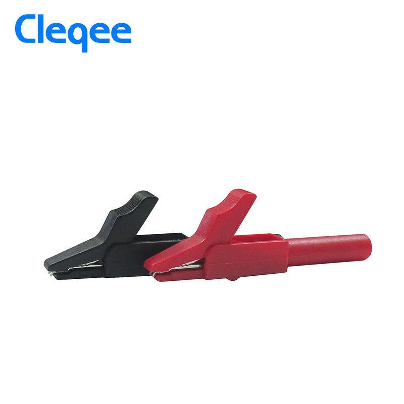 Cleqee 10 шт. зажим типа крокодил к 4 мм тестовому адаптеру банан|10pcs alligator clips|alligator