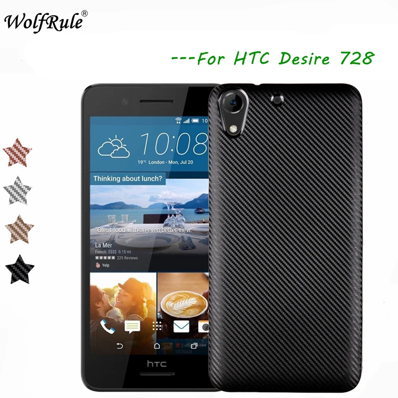 Чехол WolfRule для HTC 728 Роскошный чехол с полной защитой из углеродного волокна