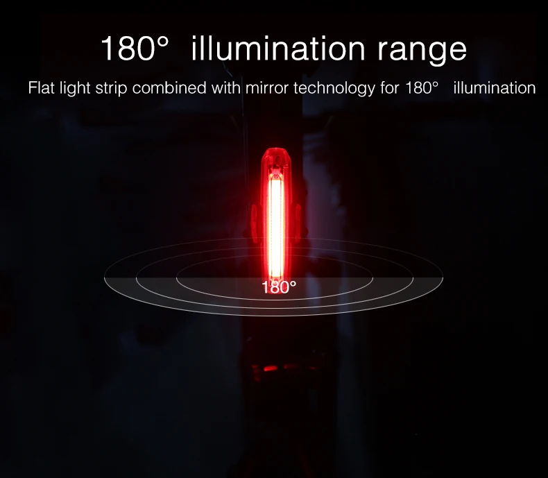 Excellent MEROCA Bike Bicycle Lamp100 LM Rechargeable LED USB COB Mountain Bike Tail Light Taillight MTB Safety Warning Bicycle Rear Light 11