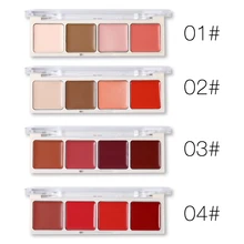 NOVO 4 цвета многофункциональный макияж наборы макияж лица крем румяна и Губная помада Палитра Brozer тени для век шелковистая текстура
