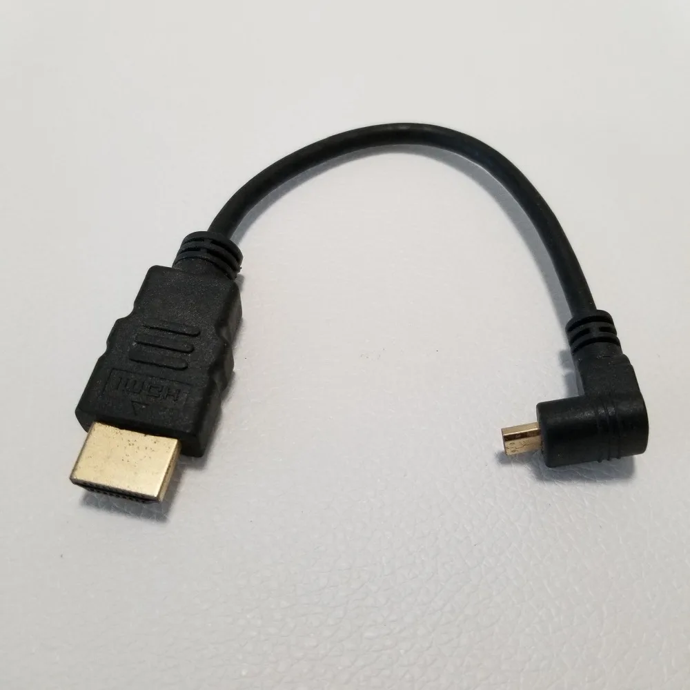 90 градусов до локтя HDMI к Mini HDMI HD передачи данных удлинитель Gole покрытием адаптер для зеркальных камера Tablet PC ТВ 20 см