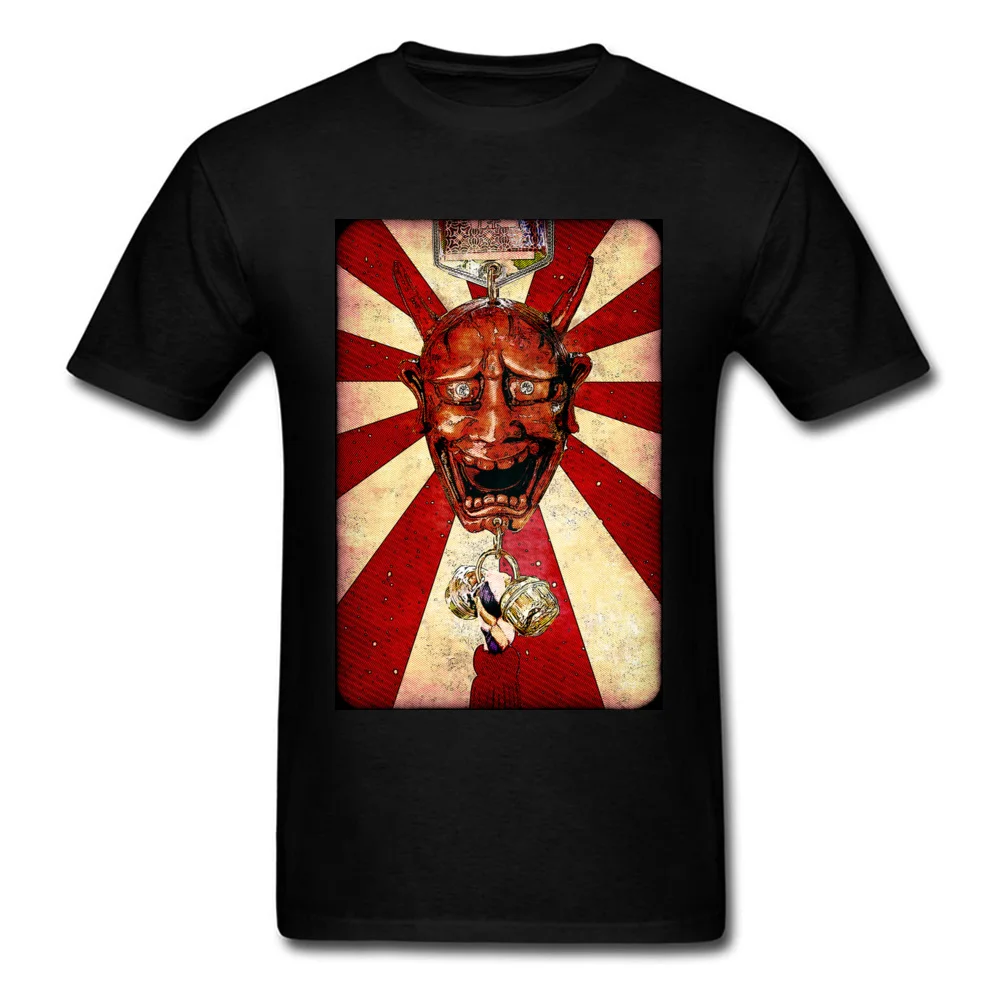 

Lasting Charm Japan Hannya Mask Men Black Red Sports T-shirt Short Sleeve Halloween Novelty Monster Demon T Shirt