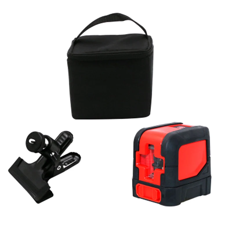 

2 Beam Cross Line Leveler Measure Tool Universal Clip Mini Size Laser Level Self-Leveling Laser Levels IP54