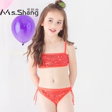 Бикини для маленькой девочки детский купальник для девочек Bling ванный комплект для детей купальник из двух частей для детей ясельного возраста женский пляжный костюм
