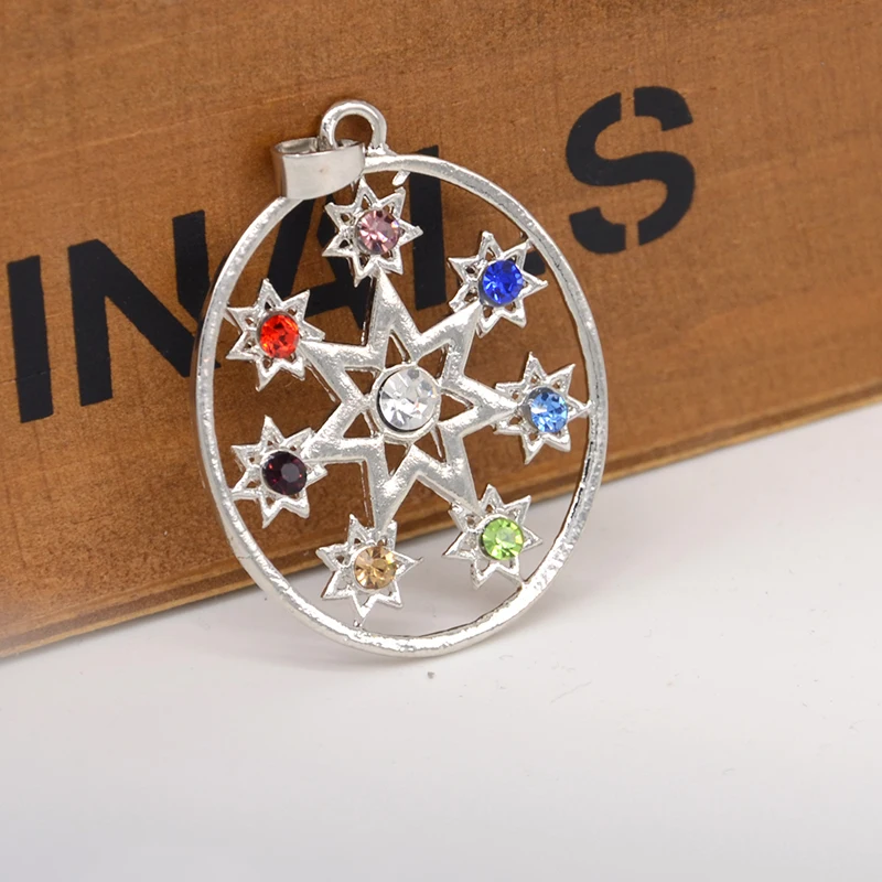 Vintage Unisex Jewelry Colorful Stone Beads DIY Necklaces & Pendants Vintage Reiki Healing Point Chakra Neckalce Shellhard