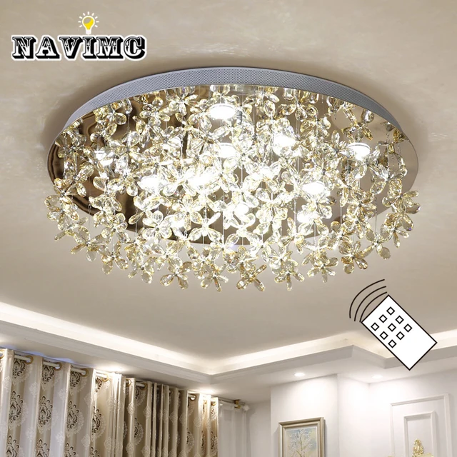 Modern Led Crystal Large Round Erfly Ceiling Light For Living Modern Led Crystal Large Round Erfly Ceiling Light For Living Room Bedroom Decoration Lamp Indoor