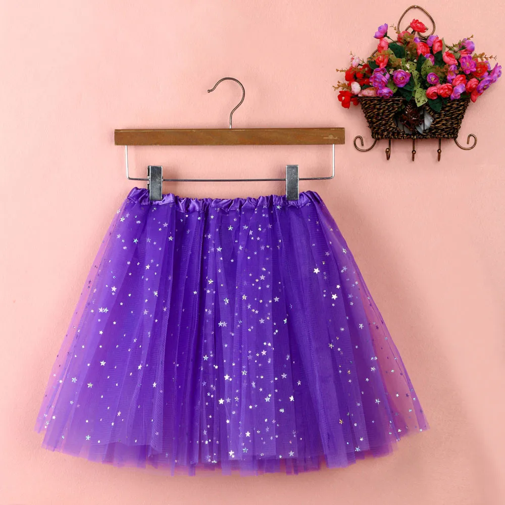 Fashion Short Skirt For Womens Tulle Skirt Pleated Mini Skirt Gauze Girls Ladies Tutu Dancing Skirts 13 Colors rokken jupe falda - Цвет: Purple