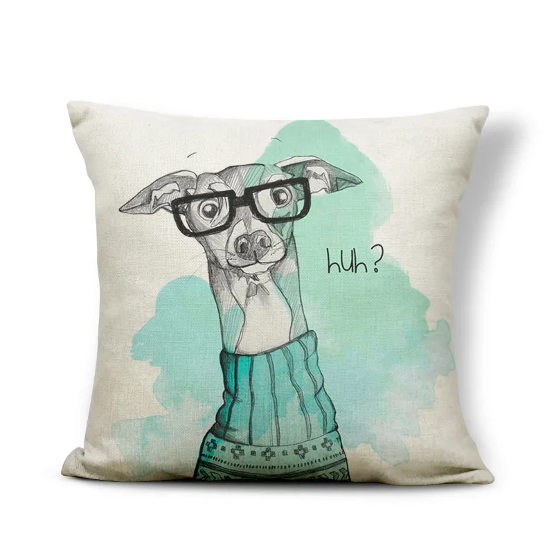 Greyhound Cushion I Love Dog Cover Pillow Keep On Smile Rose Country Style Settee For Teen Throw Pillow Cover 43Cm Burlap Famous