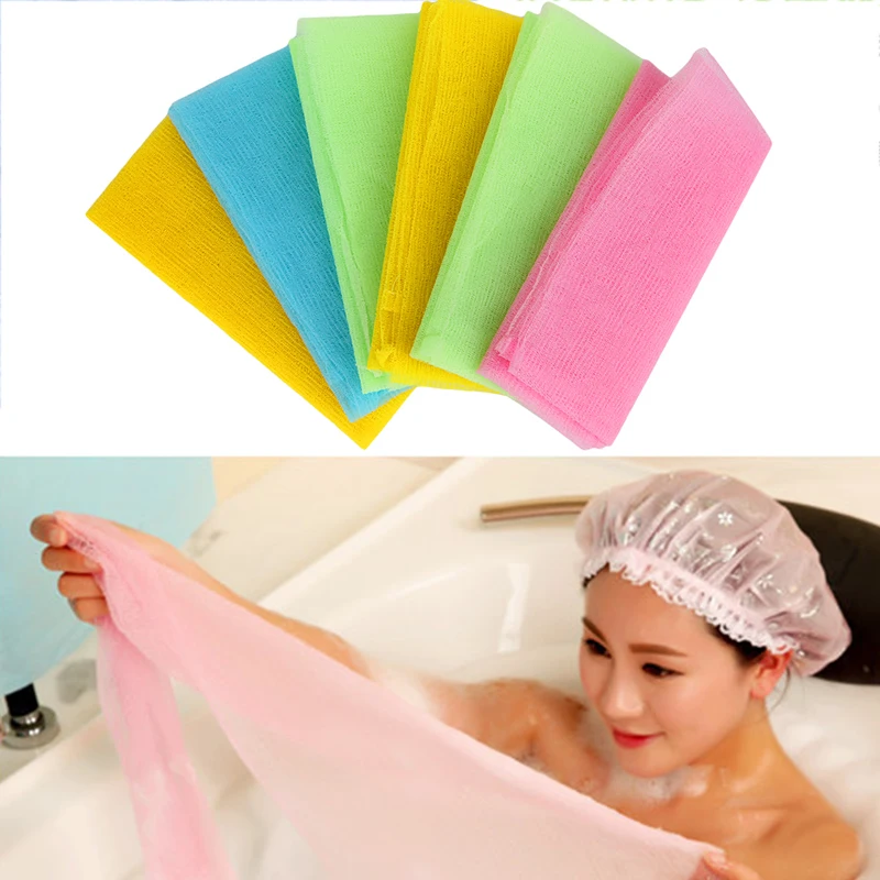 Nylon Exfoliating Bath Shower Body Washing Cleaning Scrubbing Towel