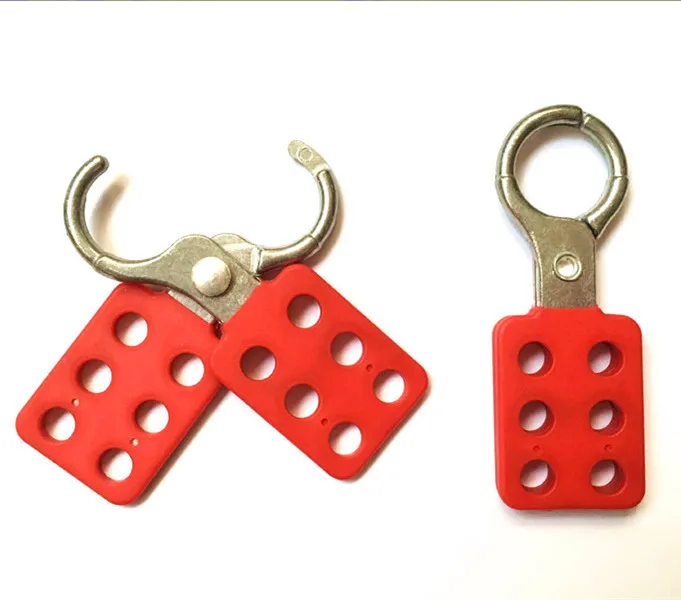 

5pcs/lot,masterlock Lockout Hasp 1'' hasp lock aluminium hasp scissor action 25mm dia jaws red plastic coated