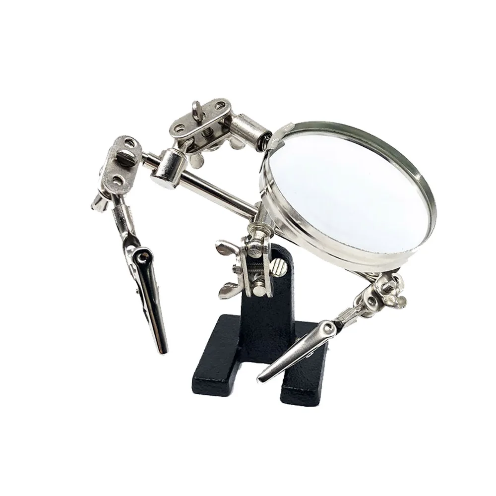 Welding Magnifying Glass Auxiliary Clip Magnifier Soldering Iron Stand