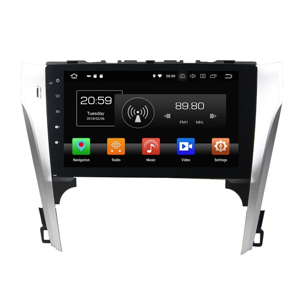 Excellent 4GB+32GB Octa Core Android 8.0 Car Radio DVD Multimedia Head Unit for Toyota Camry 2012 2013 Car Stereo GPS WIFI Bluetooth USB 2