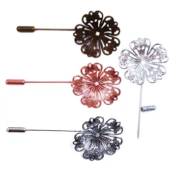 

Wholesale 100piece 50mm Brooch Pins with 32mm Filigree Flower Bead Caps Sharp Tip Muslim Hijab Pins Stick Brooches MHP39