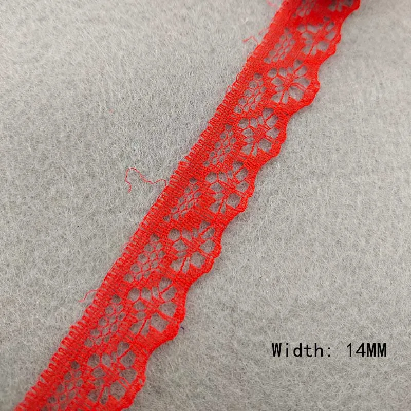 Lace Ribbon 10 Yards/Lot Red Lace Ribbon Tape Quality Lace Trim DIY Embroidered For Sewing Decoration African Fabric