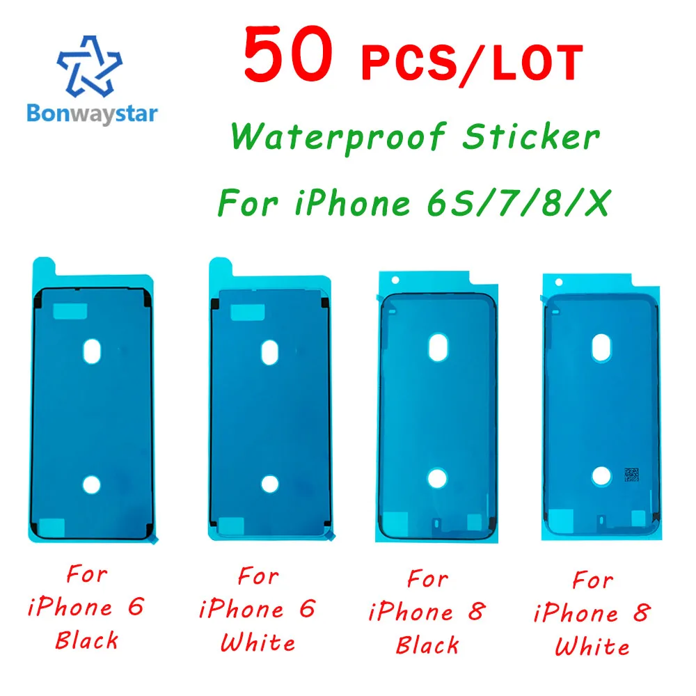 50 шт./лот водонепроницаемый клей для iPhone 6S 6SP 7 7P 8 8P Plus X XS Max XSM XR ЖК-экран Рамка 3 м водостойкая наклейка