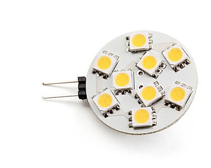 

Светодиодная лампа теплого белого света HRSOD 10X G4 2-2,5 Вт 9x5050 SMD 90-100LM 2800-3200K, 12 В