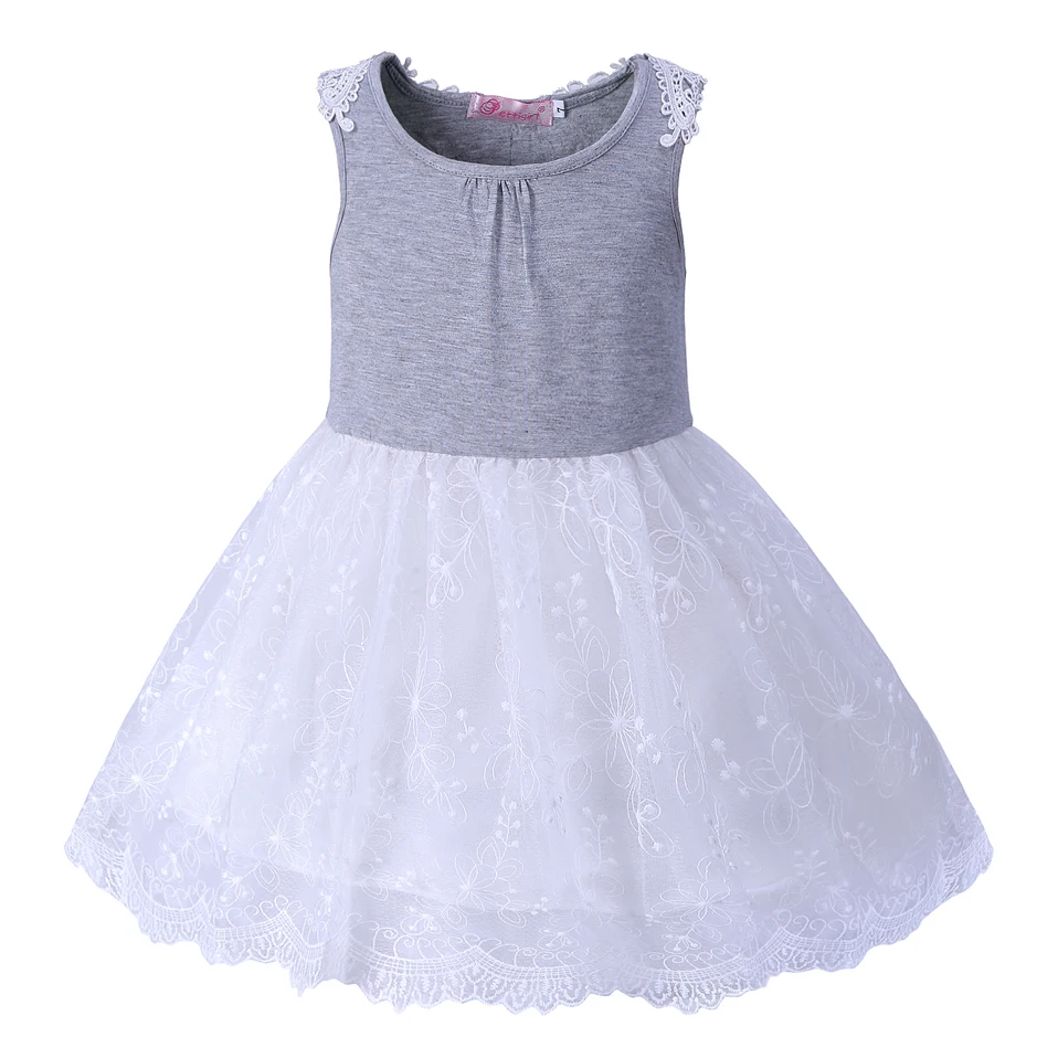 

Pettigirl Summer Dresses for Little Girls Princess White Lace Children Toddler Baby Party Evening Tutu Tulle Frocks Kids Clothes