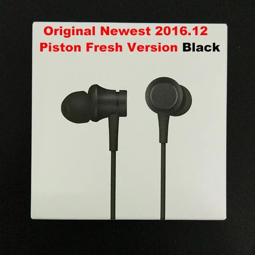 Новые оригинальные наушники Xiaomi Piston 3 Youth Colorful Edition 3,5 мм, наушники с 3-мя басами, гарнитура с пультом дистанционного управления и микрофоном - Цвет: Fresh Black