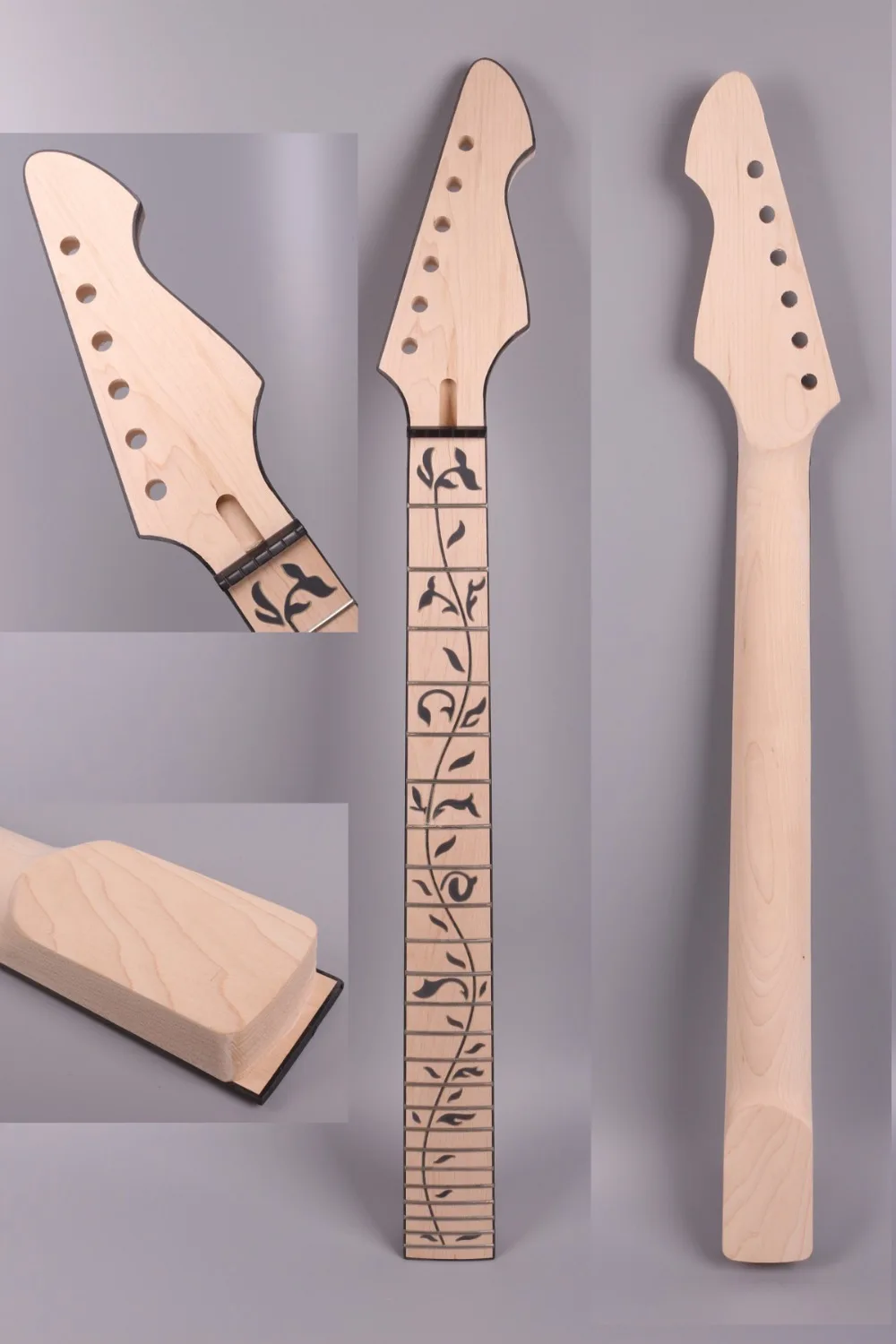 Jackson electric guitar neck Maple 24 fret 25.5 inch Reverse headstock  Yinfente maple made and maple made - AliExpress