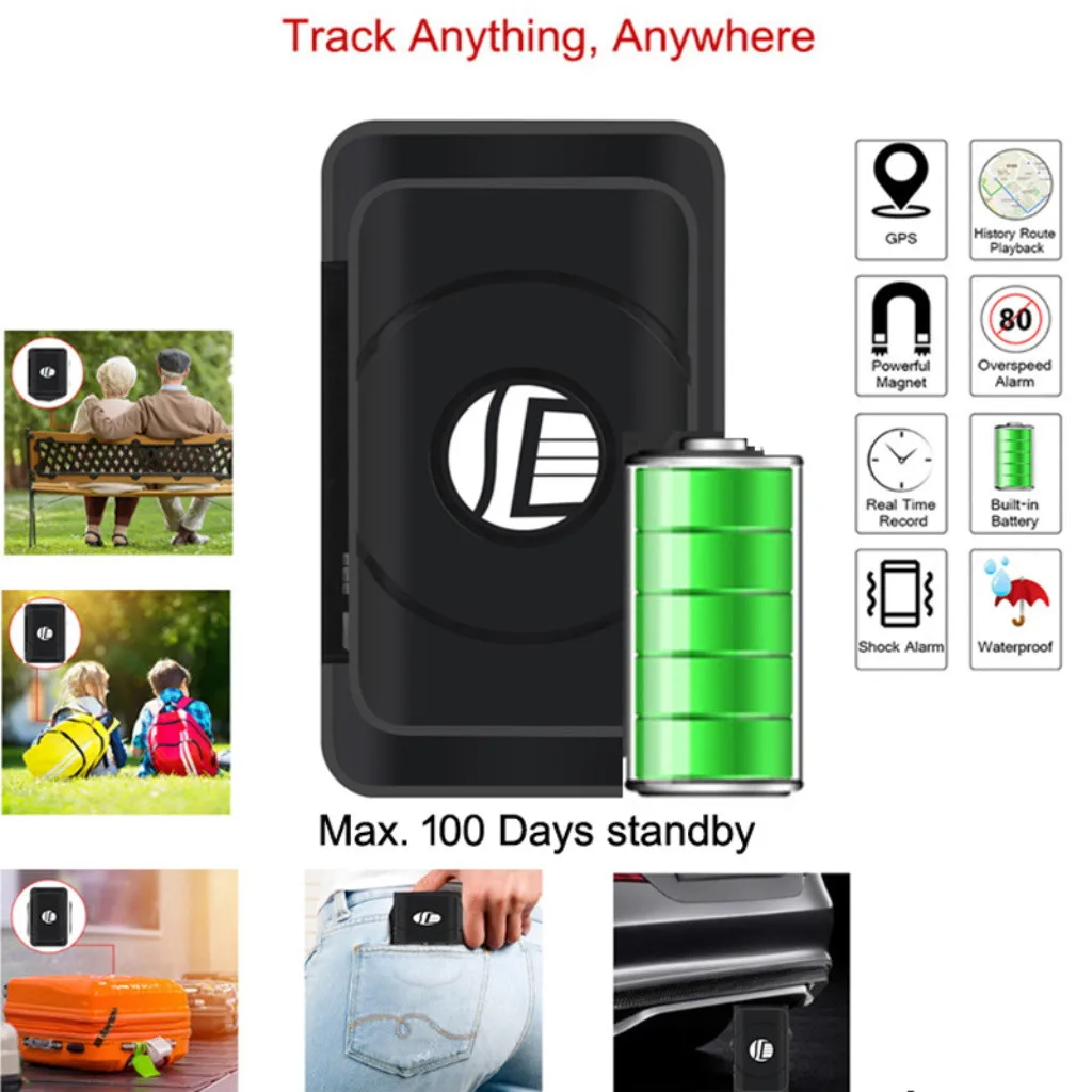 Franchise Auto Gps Tracker Micro Positioning Tracker Auto Fahrzeug Drahtlose Tragbare GPS Locator W