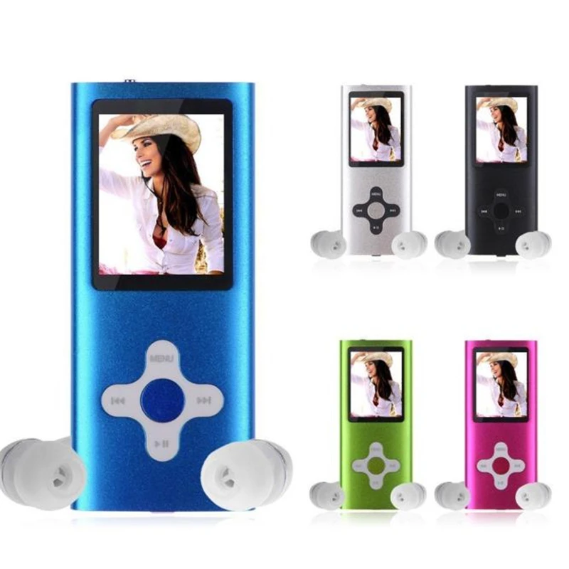 Новая кнопка Вставка карты памяти MP3 плеер 5 цветов тонкий 1,8 дюймов ЖК-дисплей Media Video игра фильм радио FM долгое время звучания