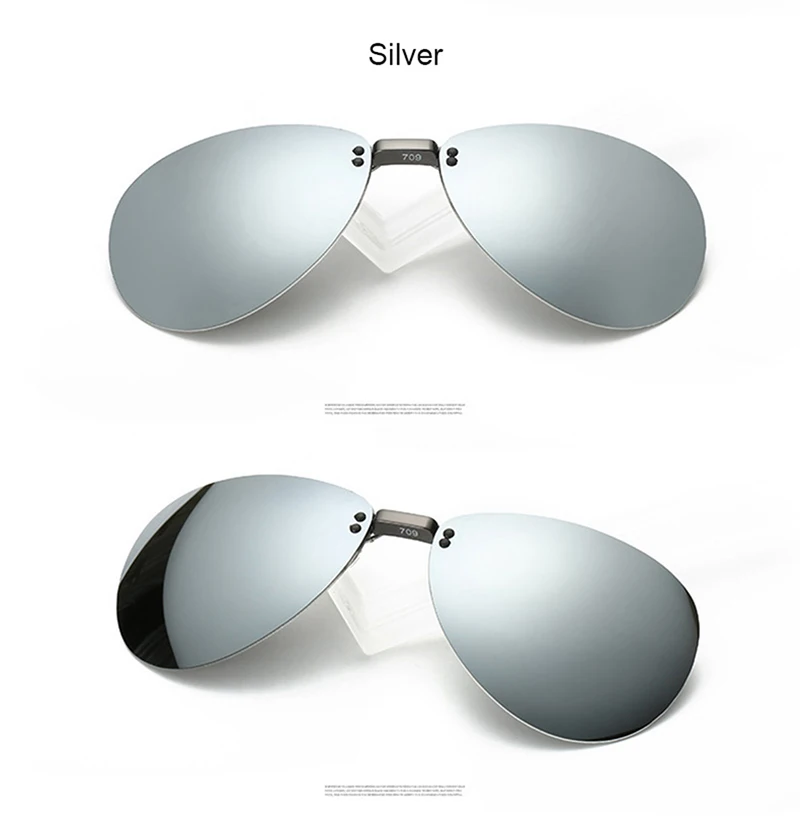 silver clip on sunglasses