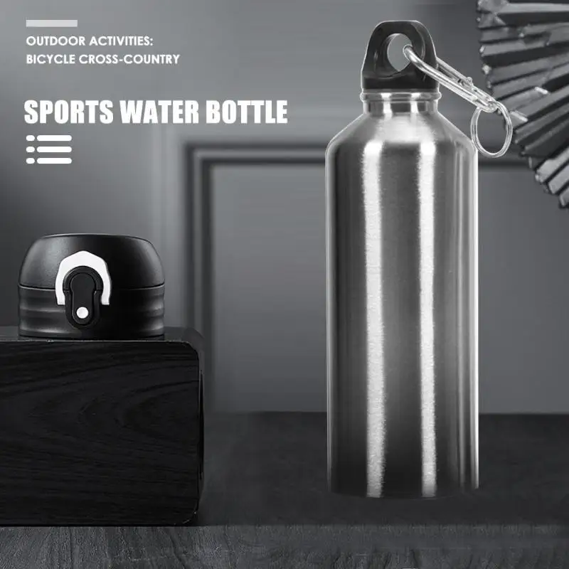 Sports Water Bottle 400/500/600/700ml Aluminum Portable Water Bottle Bike Cycling Drinking Kettle Drinking Cup for Outdoor Travel Running Camping